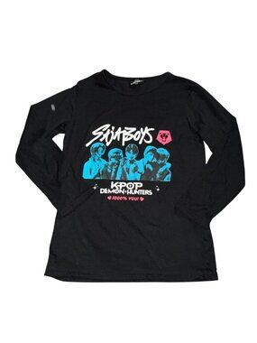 Netflix K-Pop Demon Hunters Saja Boys 1000% You Graphic Tee Black-Sz 13/14-GUC